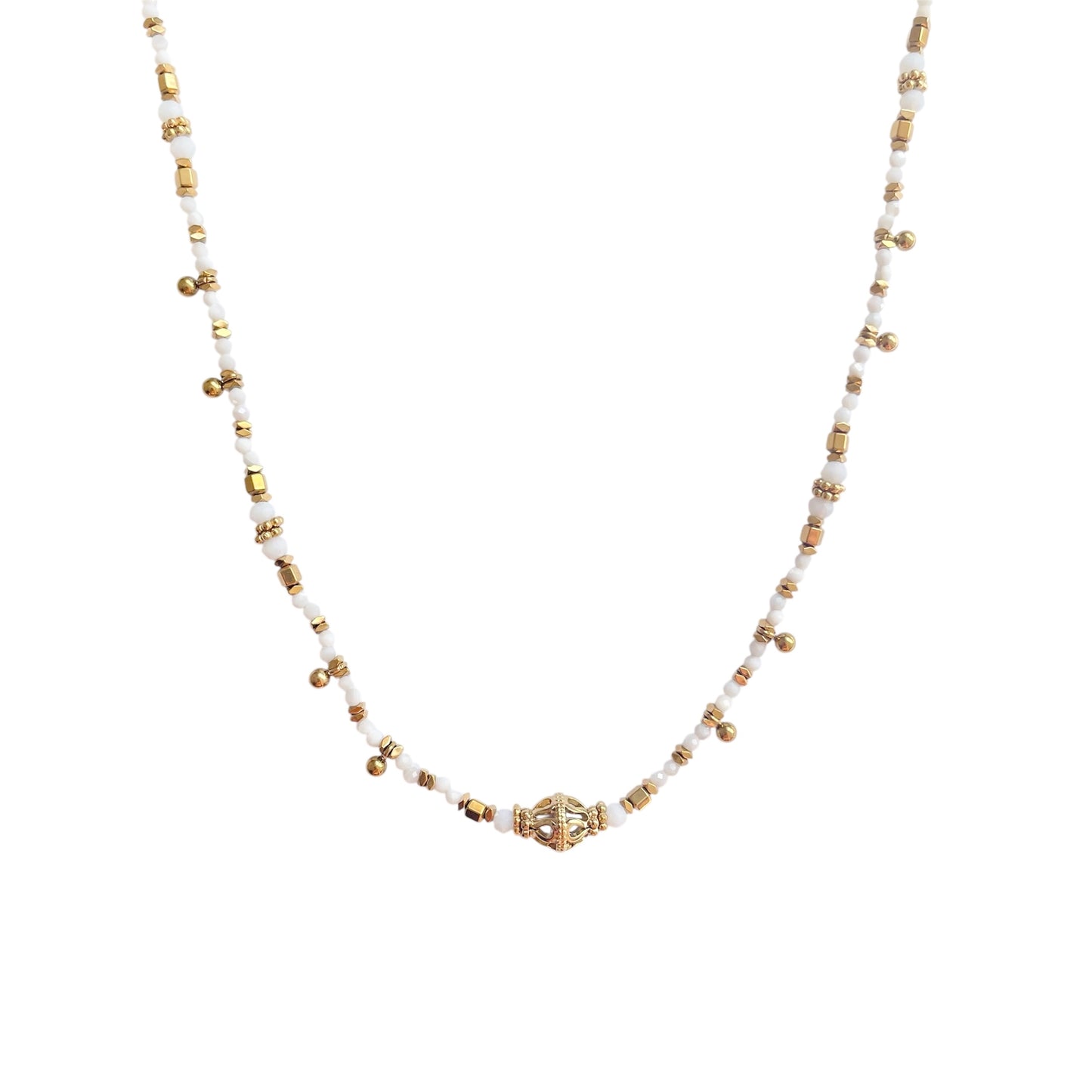 COLLIER AGATHE BLANCHE