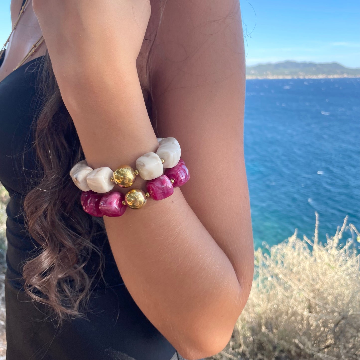 BRACELET OLYMPE MAGENTA FUCHSIA