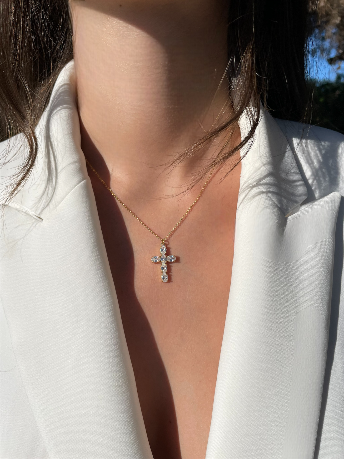Collier Croix Oxyde de Zirconium