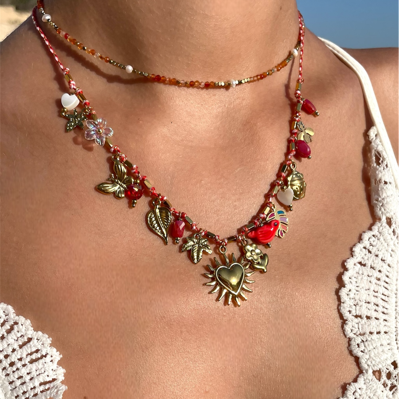 COLLIER AZUR ROUGE