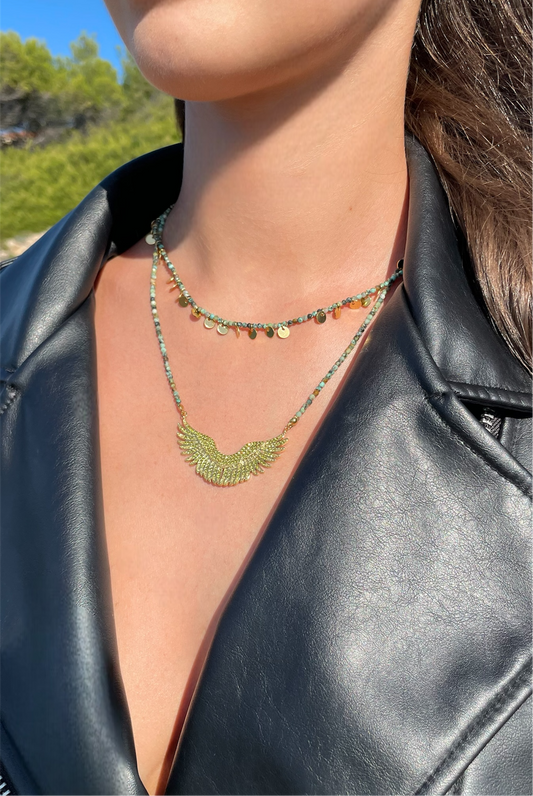 COLLIER TURQUOISE AFRICAINE