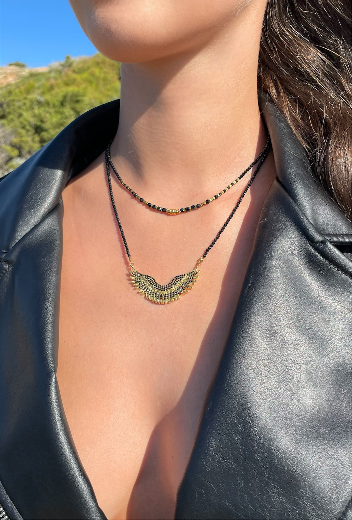 COLLIER AILES TOURMALINE
