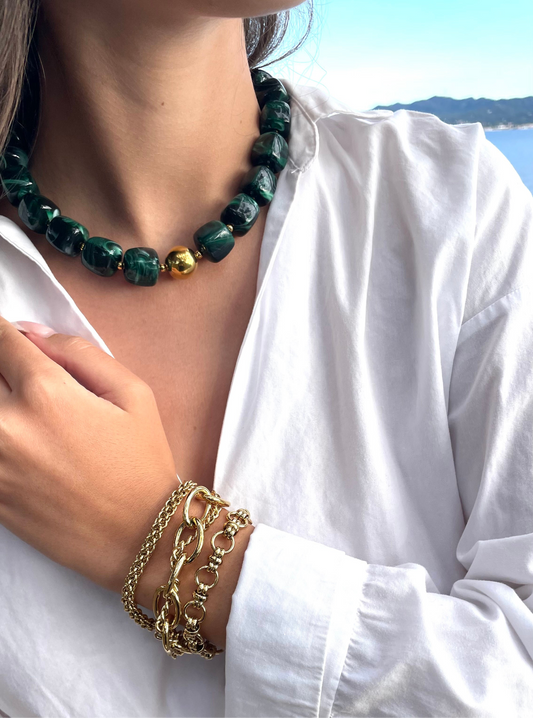 COLLIER OLYMPE VERT FONCÉ