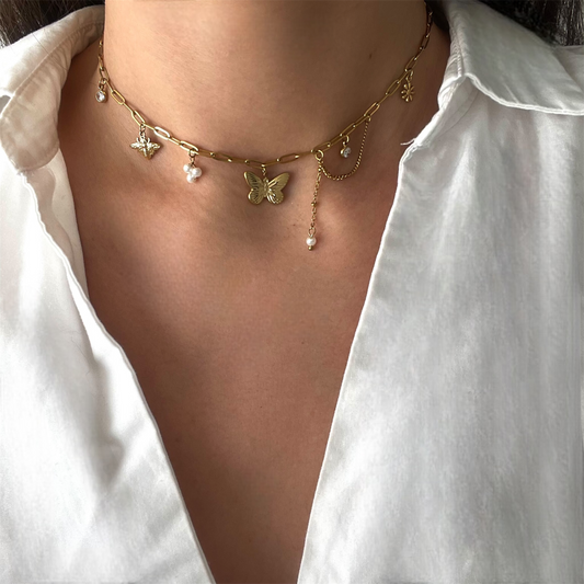 Collier Papillon Acier Inoxydable - Victoria