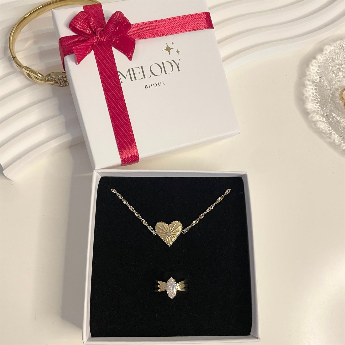 Coffret bijoux coeur saint Valentin tendance femme