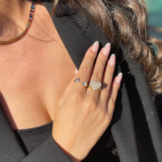 Bague Cœur Acier Inoxydable-Isabelle