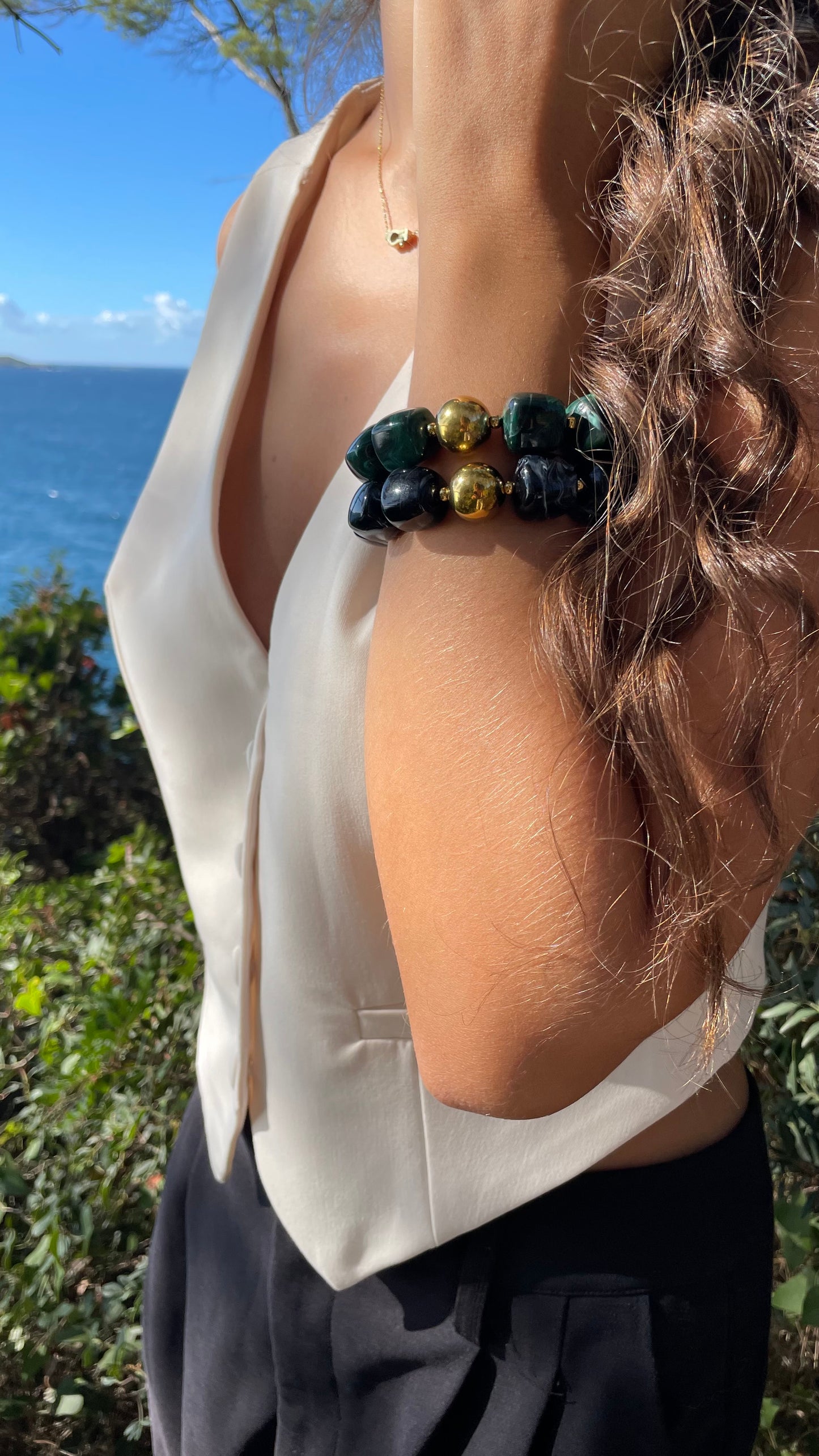 BRACELET OLYMPE VERT FONCÉ