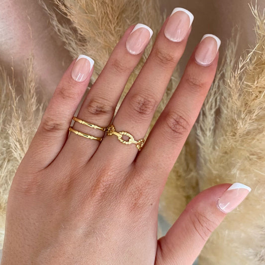 Bague Maillons Acier Inoxydable - Flavie