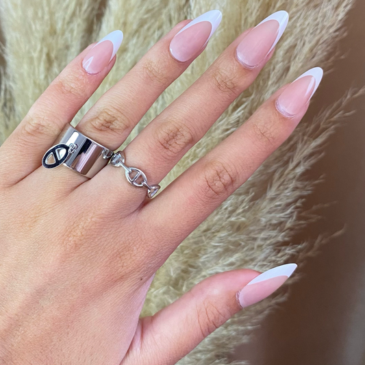 Bague Maille Marine Acier Inoxydable Argenté- Hailey