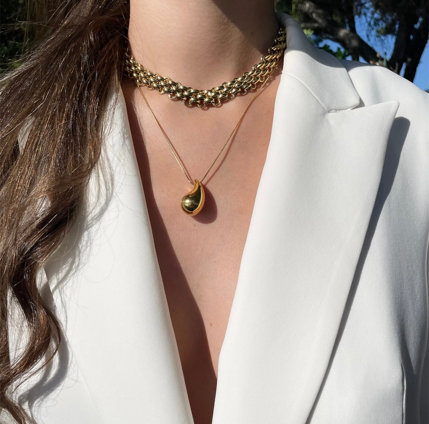 Colliers en Acier Inoxydable pour Femme Tendance