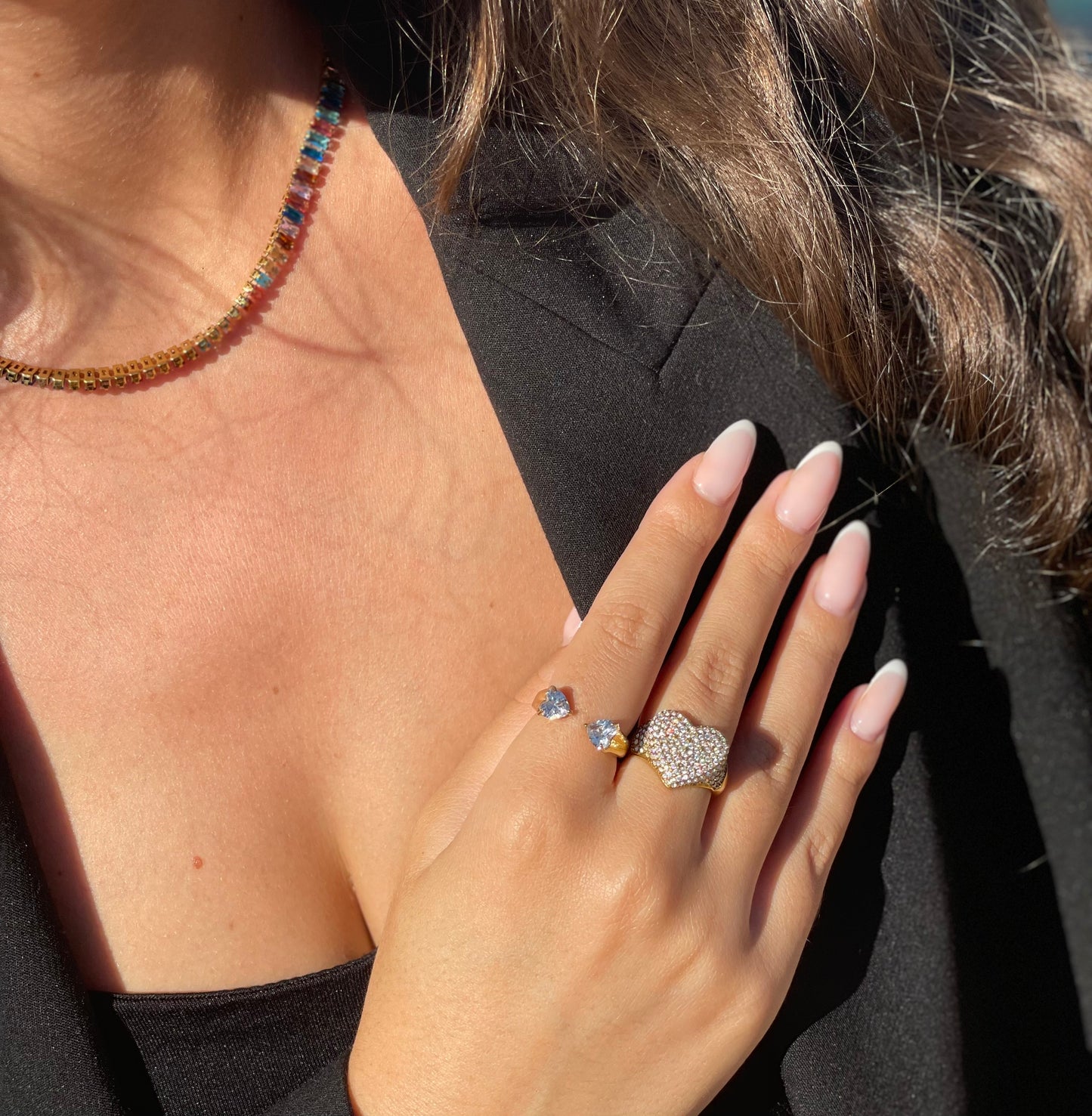 BAGUE CŒUR SCINTILLANT