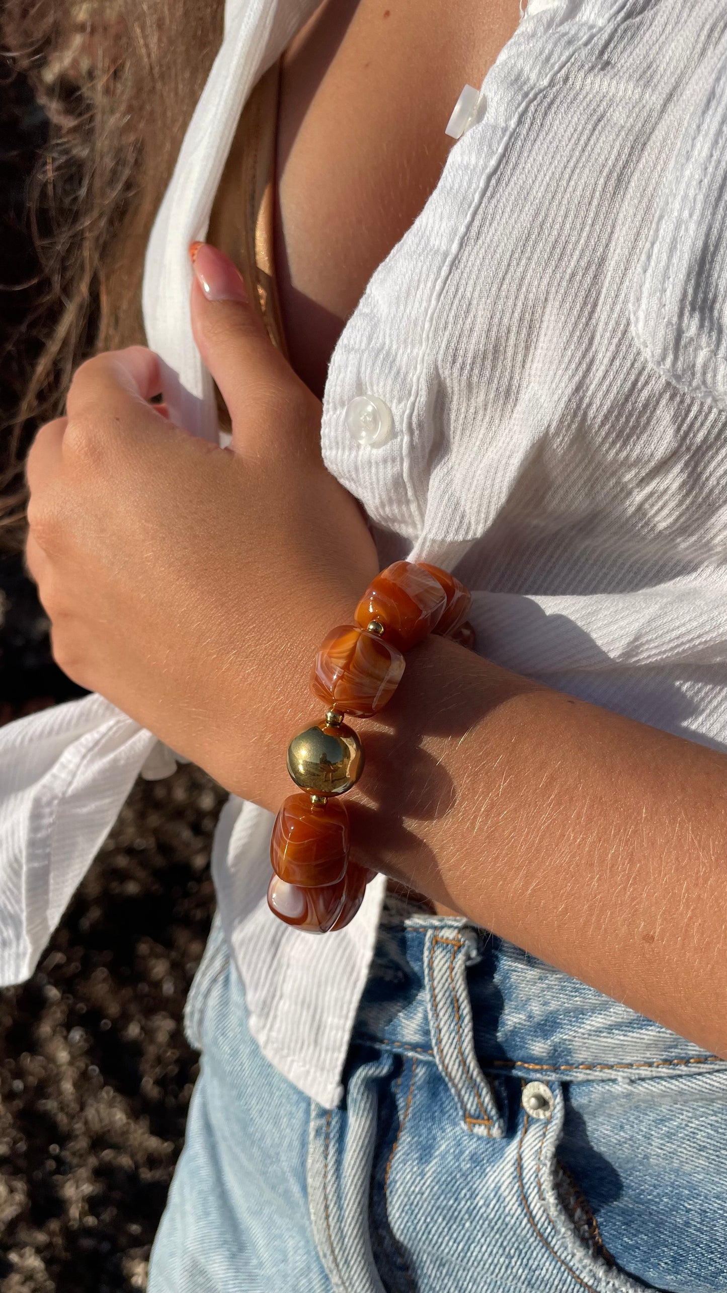 BRACELET OLYMPE MARRON