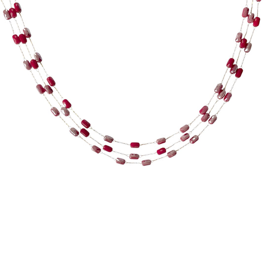 COLLIER EVA BORDEAUX