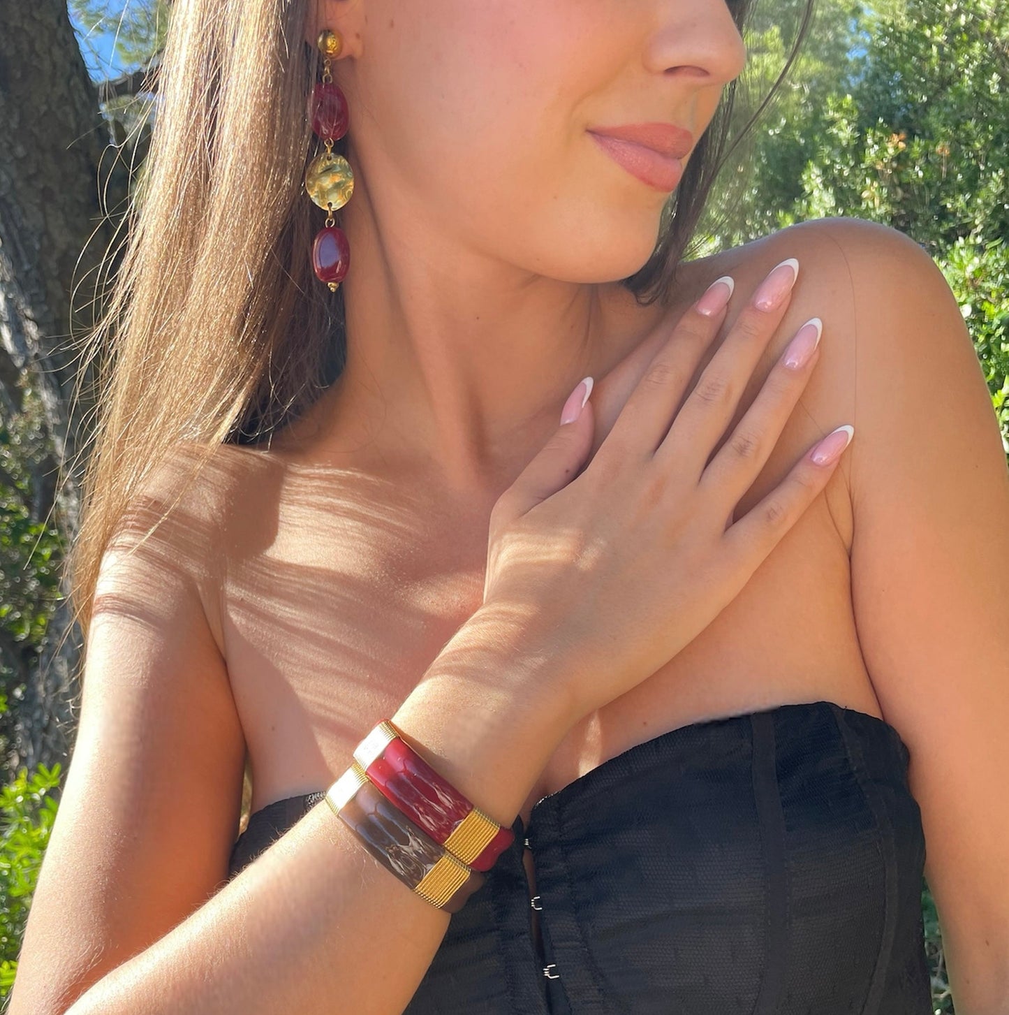 Jonc Bordeaux et Marron - Andrea