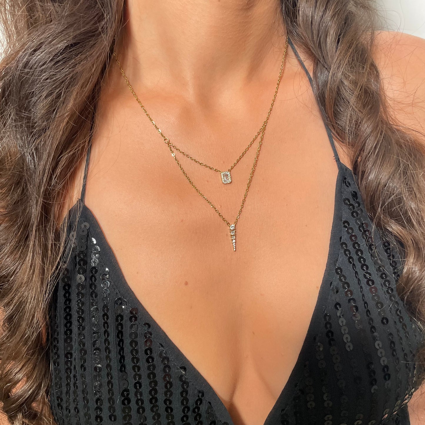 Collier 2 rangs scintillants - Célestine