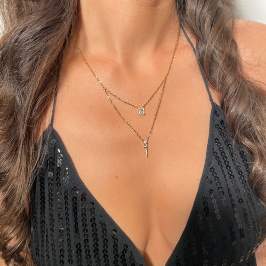 Collier 2 rangs scintillants - Célestine