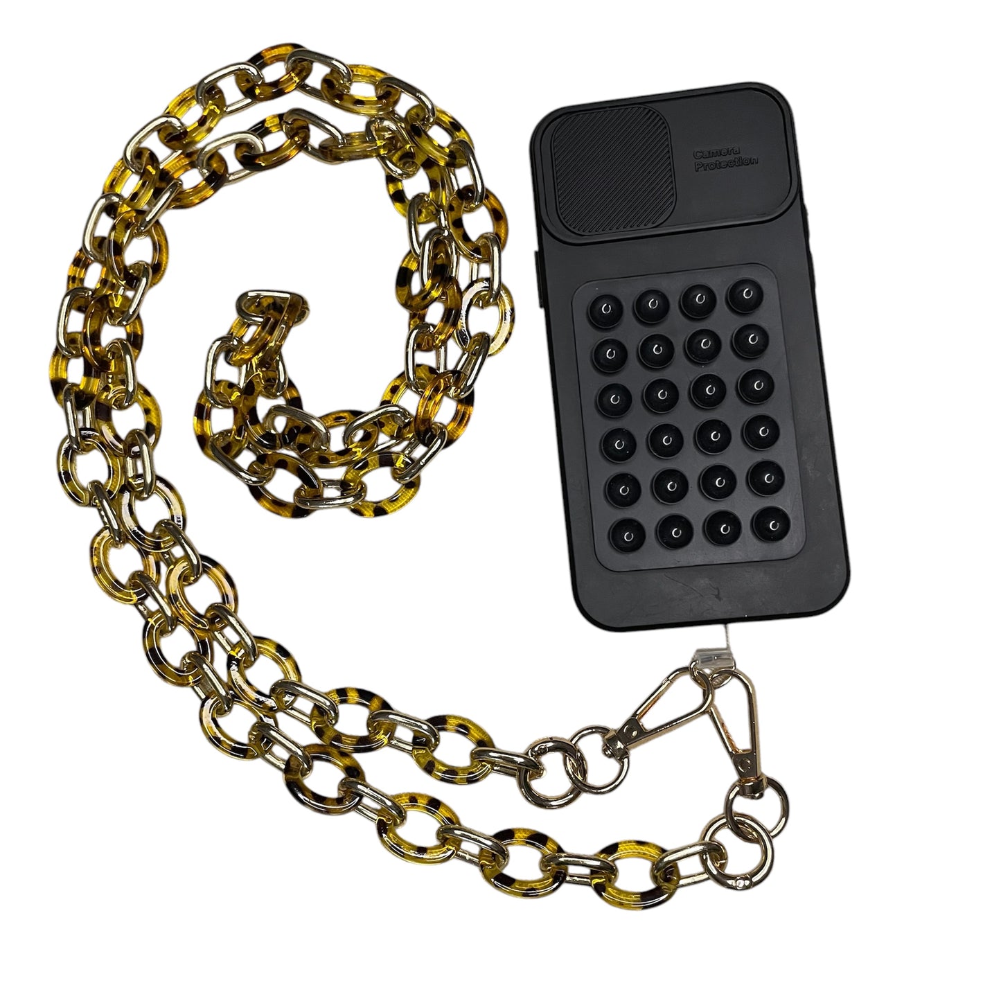 Bijou chaîne de téléphone léopard tendance pour femme 