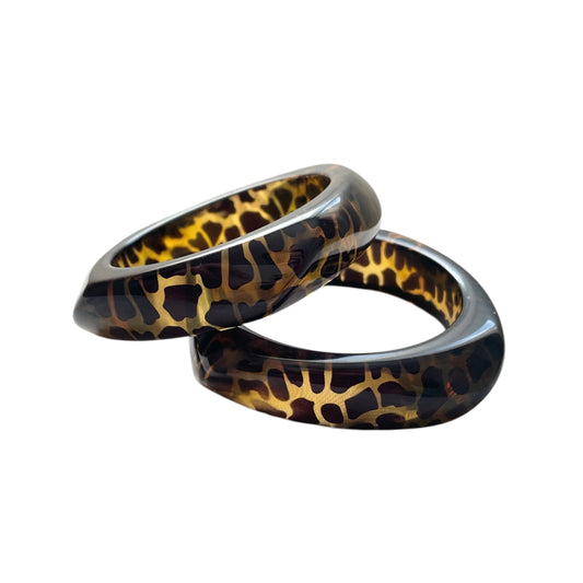 Bracelet Jonc léopard en résine tendance fantaisie  pour femme 