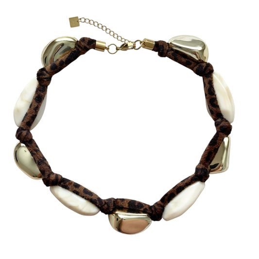 Collier Résine Léopard blanc