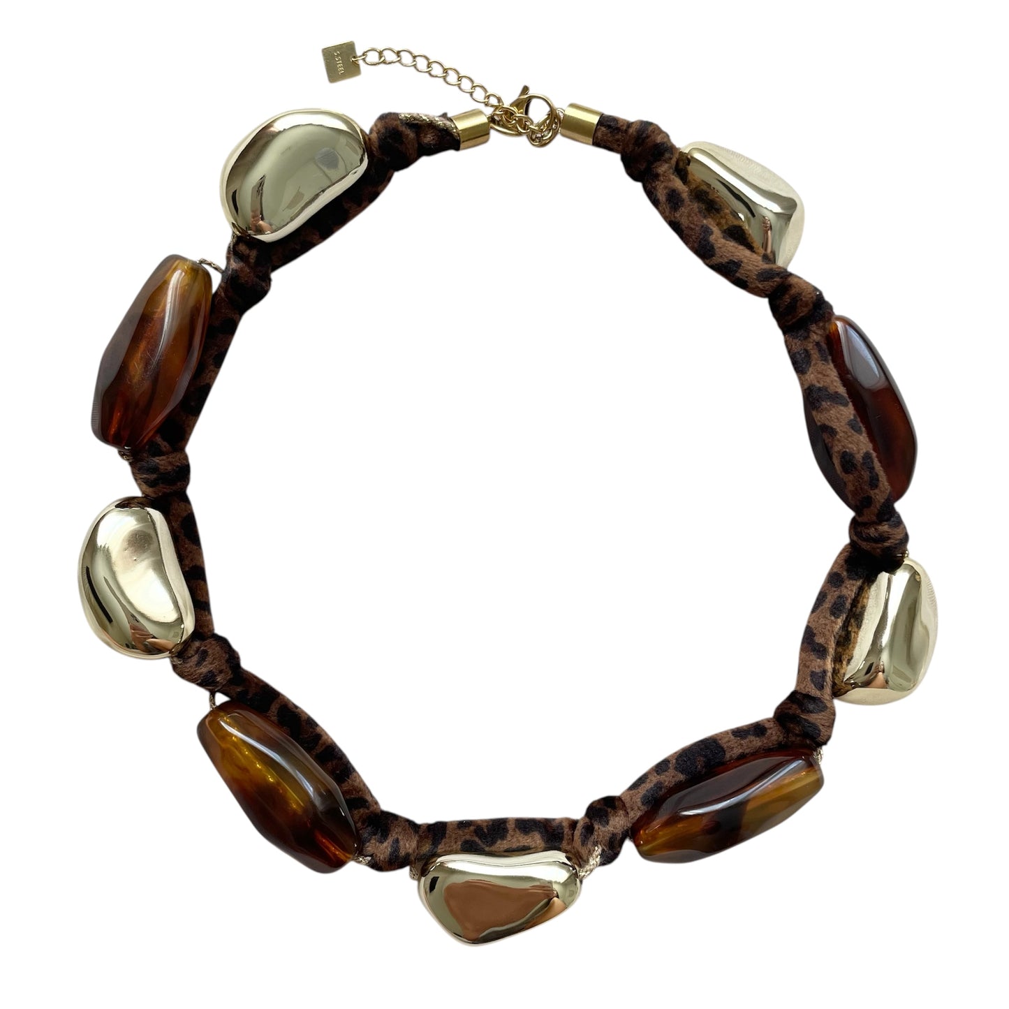 COLLIER LÉOPARD MARRON