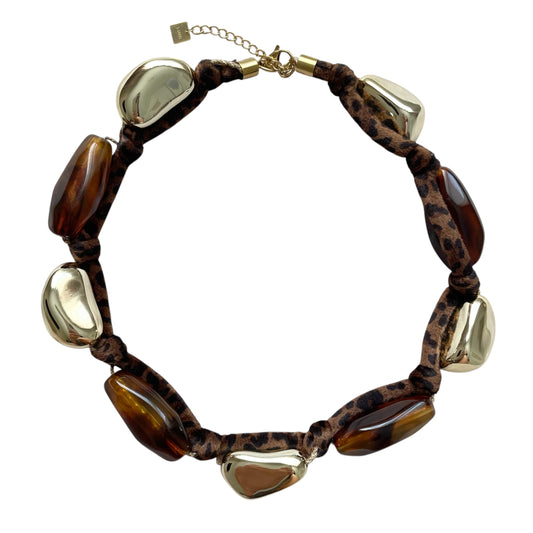 COLLIER LÉOPARD MARRON