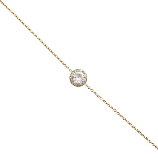 Bracelet Zirconium Rond Acier Inoxydable - Kim