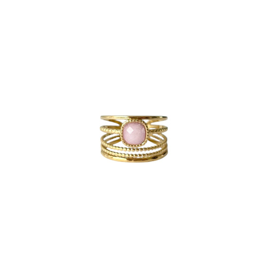 BAGUE QUARTZ ROSE