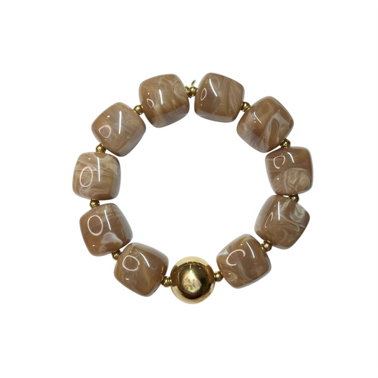 BRACELET OLYMPE MARRON CLAIR