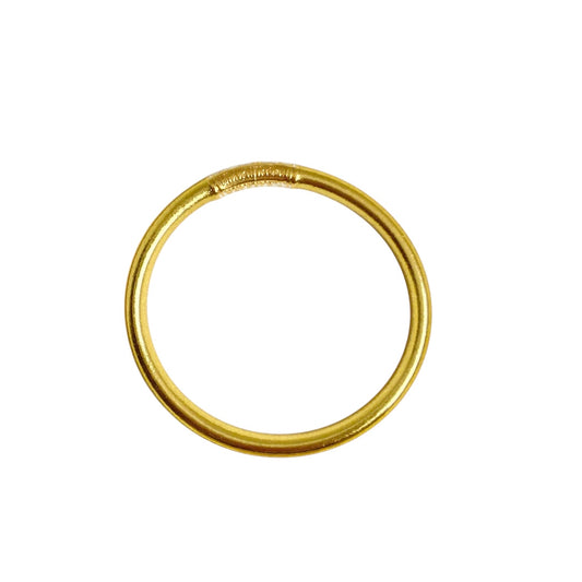 Jonc bouddhiste porte bonheur mantra thaïlandais en feuille d’or tendance femme 